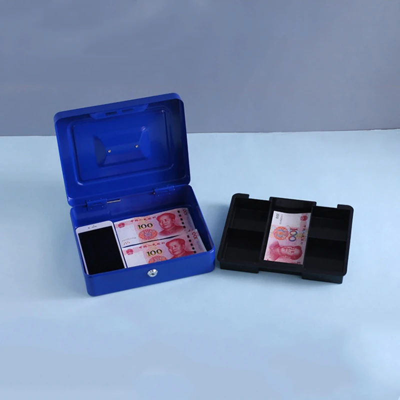 

Portable Security Box Lockable Storage Case Money Coin Jewelry Credit Card Safe Box Household Metal Storage Boxes Lockable Case