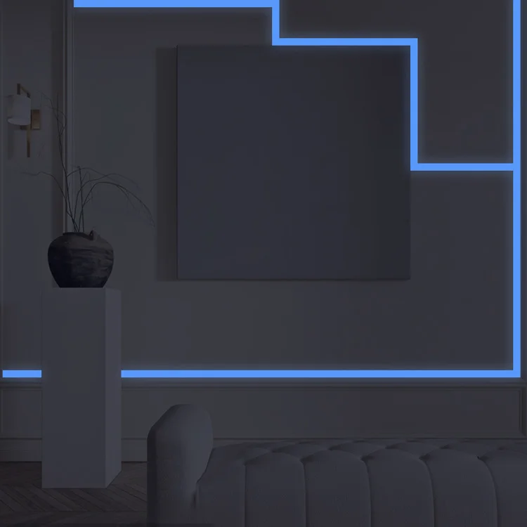 300 cm mehrfarbiger leuchtender Streifen-Wandaufkleber für Wohnzimmer, Schlafzimmer, Heimdekoration, im Dunkeln leuchtender Fußleisten-Aufkleber, DIY-Aufkleber – Detail 9