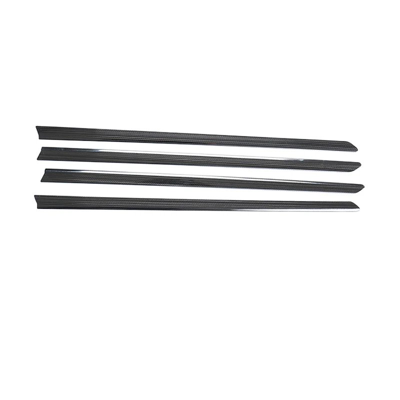 Carbon fiber pattern 4 шт. для Nissan Teana Altima- черный титан внутренняя Автомобильная дверная декоративная рамка, обшивка, накладка, аксессуары для стайлинга автомобилей - Название цвета: Carbon fiber pattern