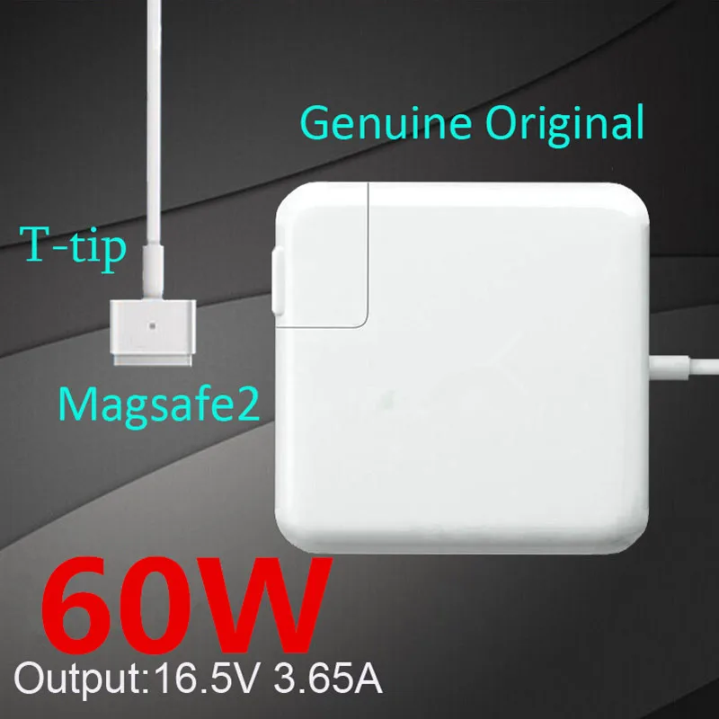 

NEW! With LOGO OEM T-tip 60W Laptop MagSaf* 2 Power Adapter Charger For Apple MacBook Pro Retina 13'' A1425 A1435 A1502