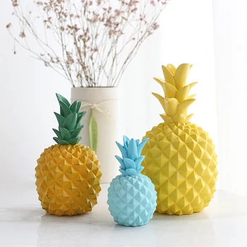 

Creative Pineapple Piggy Bank Nordic Deposit Box Art Safe Money Spirit Box Dispenser Euro Coin Jar Money Bank For Kids AA50MB