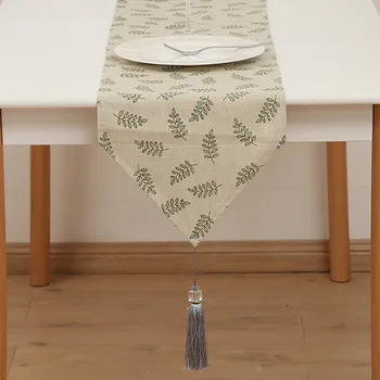 

Cotton and Linen Nordic Table Runner Modern Minimalist Coffee Table Cloth TV Cabinet Cover Dining Table Long Towel