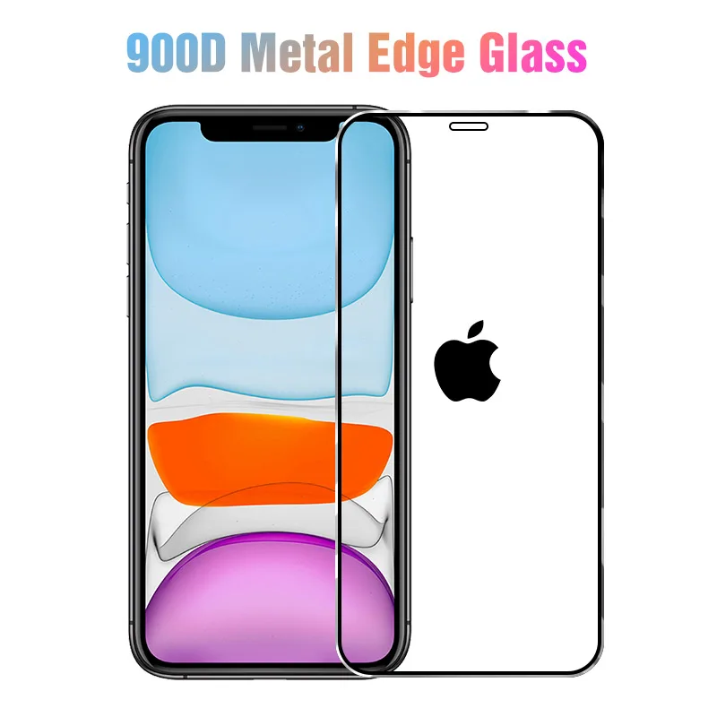 Закаленное стекло с полным покрытием 900D для iPhone 11 pro max X XS XR защита экрана