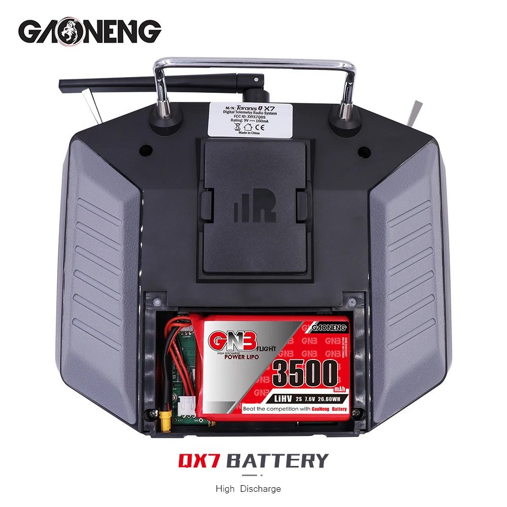 2 шт. Gaoneng GNB 7,6 V 3500mAh 2S HV Lipo батарея XT30 разъем для Frysky Taranis QX7 X7 передатчик TX пульт дистанционного управления