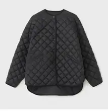 Autumn Winter Women Black Coat Front Short and Long Design Loose Single Breasted Cotton Warm Jacket