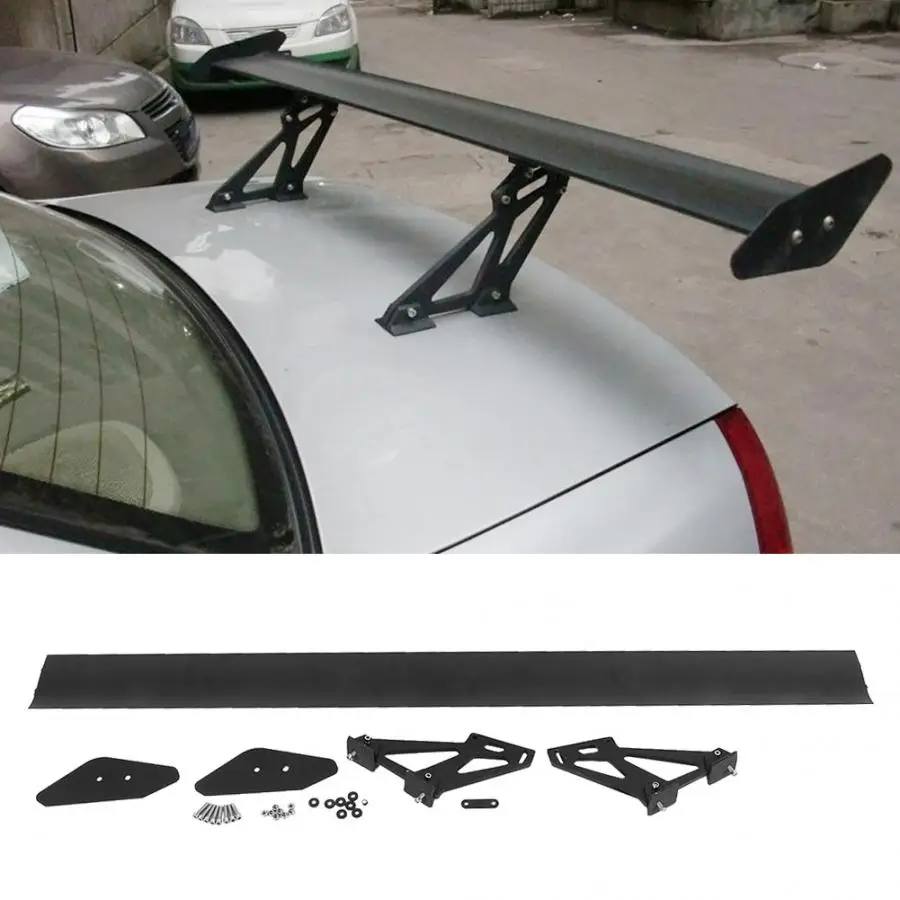 

Car Modification Universal Aluminum Alloy Single Layer Punch Car Tail Wing Racing Spoiler Car modification accessories