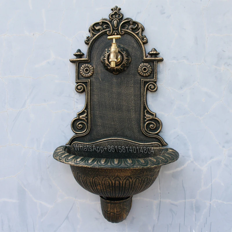 

Creative personality retro craft cast iron sink courtyard sink wash basin home furnishings decorative wall decoration pendant