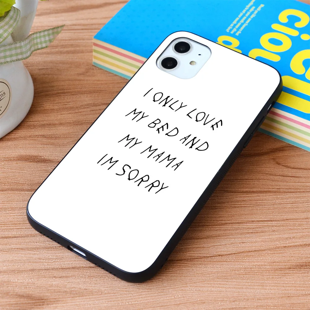 Чехол для iPhone I Love Only My Bed And Mama I'm извините Soft TPU border Apple | Мобильные телефоны и