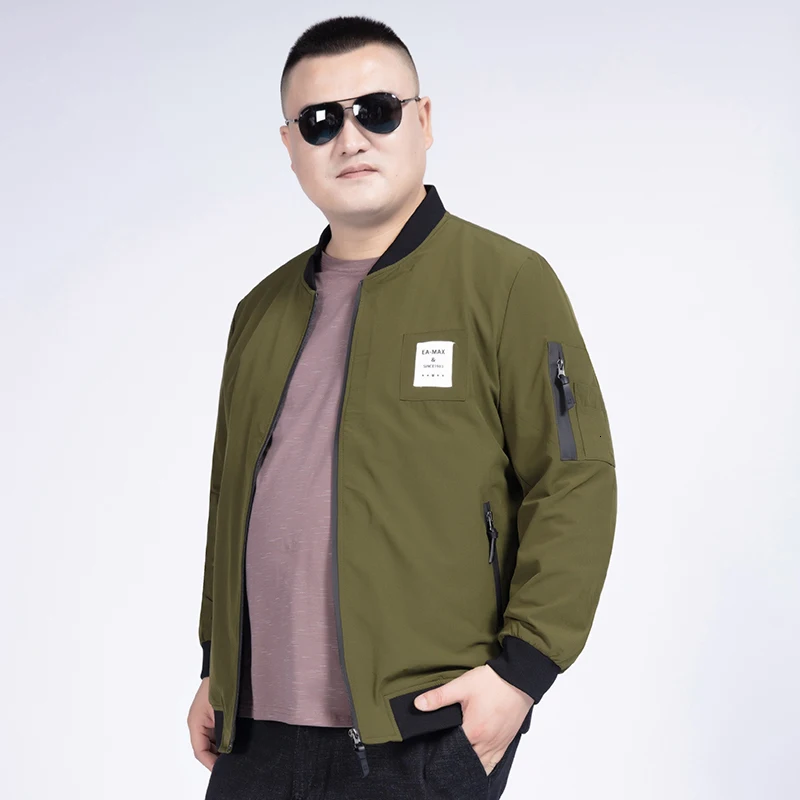 10XL 8XL 6XL мужские одноцветные классические куртки больших размеров демисезонная мужская верхняя одежда модная ветровка больших размеров пальто