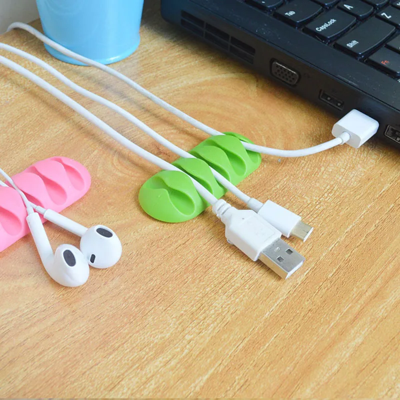 

2Cable Clip Earphone Cable Organizer Desk Set Wire Charger Cable Winding Fixer Office Supplies Wire Fixing Device Organizador