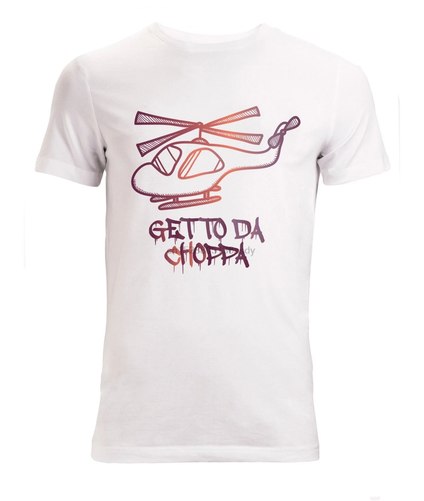Новые модные крутые повседневные футболки с надписью Get To Da Choppa Funny One-Liner для