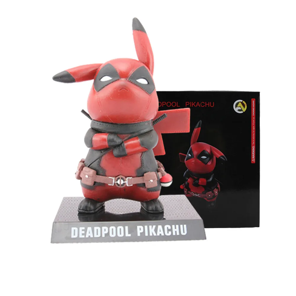 Pokemon Deadpool Pikachu Anime Figure Cosplay PVC Toys Model Pocket Monster Collectible Decoration Pikachu Brinquedos Juguetes