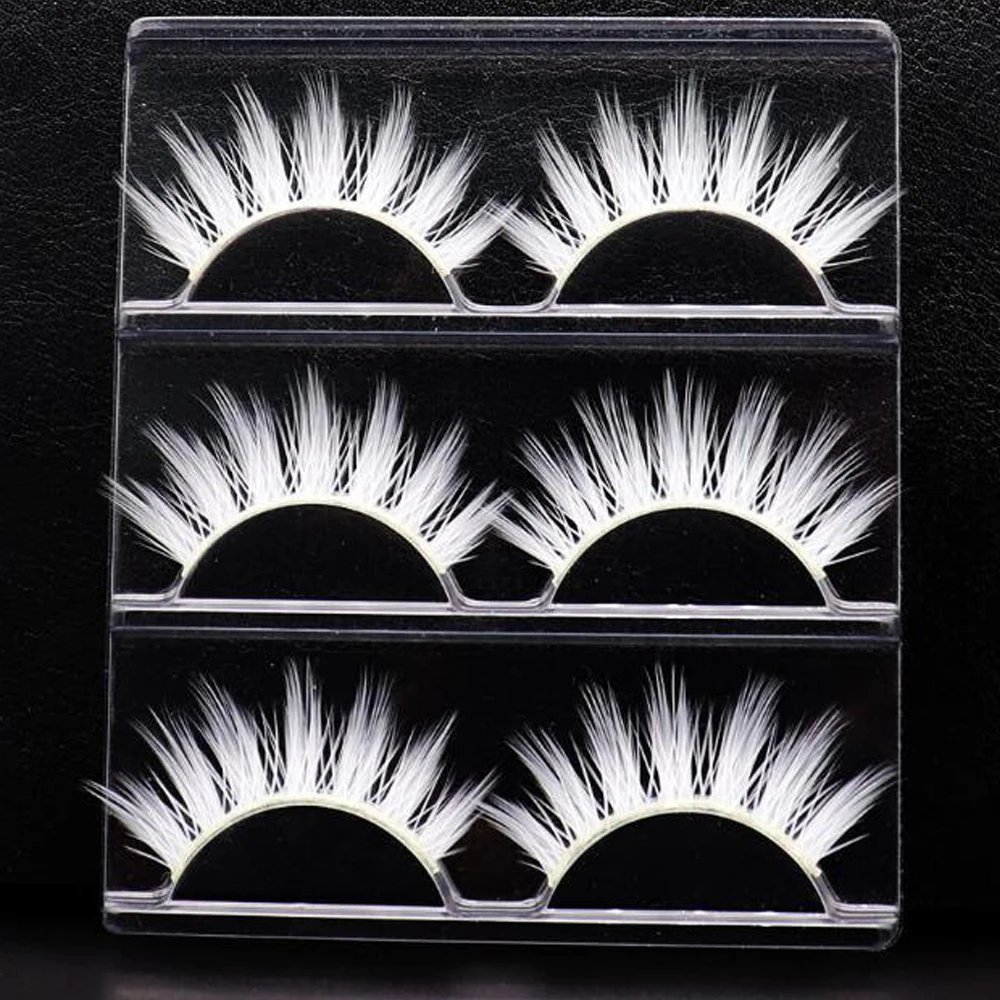 Hbzgtlad 3pair White Eyelashes Cosplay Makeup Natural Long Cross Strip False Eye Lashes -Zentai shop online H683cf720084d4b549bcad23fb5cf285dS.jpg