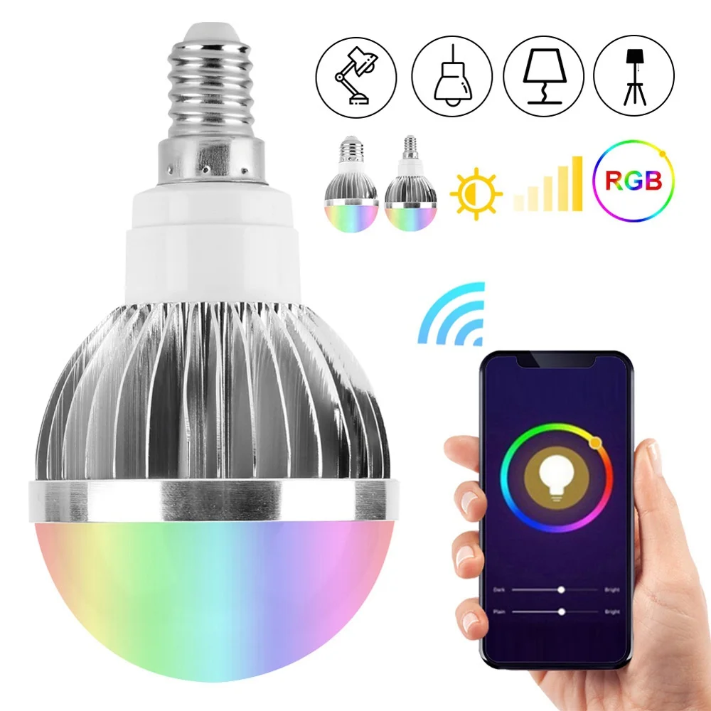 6 Вт E27/E26/B22/E14/GU10 RGB светодиодный смарт-Лампа Волшебная лампа RGB умная лампа