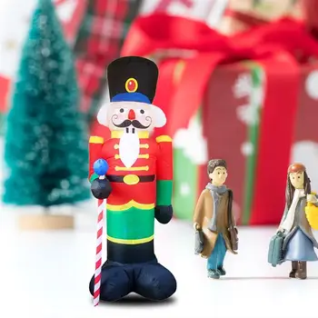 

2.4M Christmas Soldier Inflatable LED Light Model Oxford Cover Christmas Decoration Dressing Inflatable Model With Fan