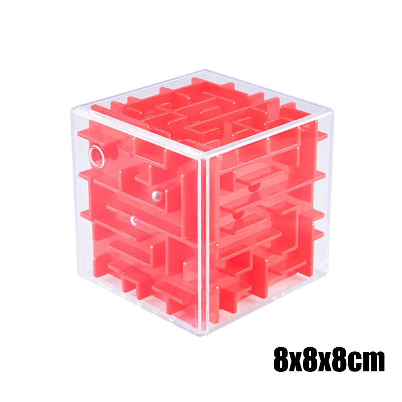 3D 8x8x8 см лабиринт куб игрушка игра для детей металлический шар обучающая головоломка для детей взрослых мальчиков интеллект JM30