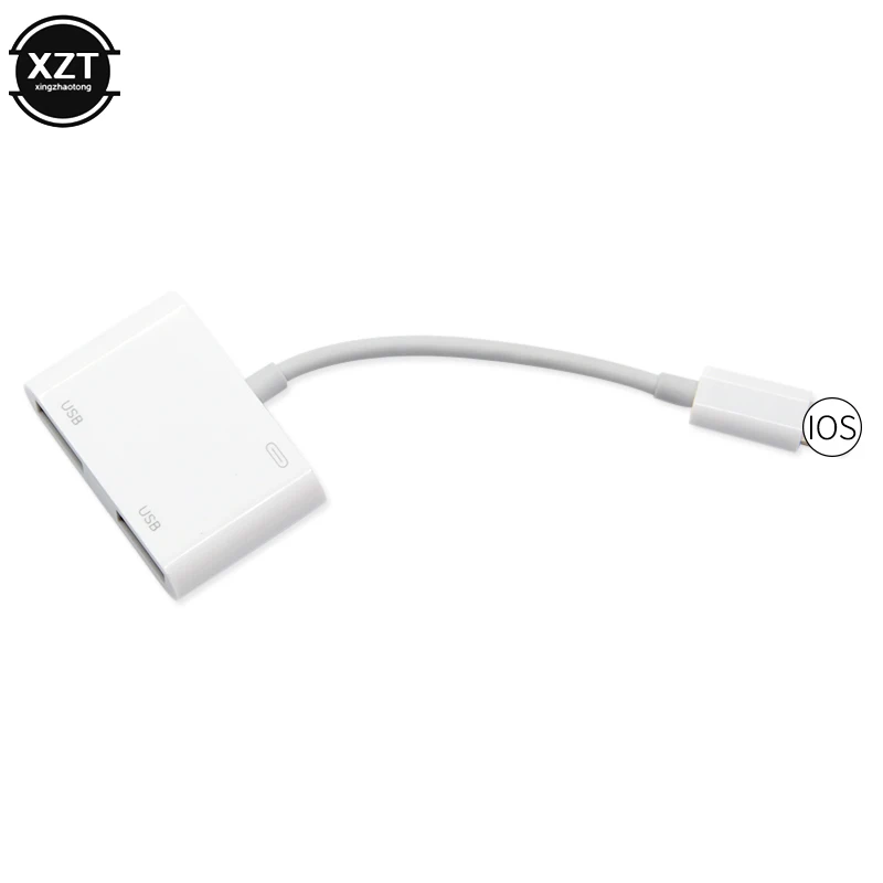 Для lightning-2 USB адаптер OTG USB камера для iPhone 7 8 ipad ios 13 U флеш-накопитель конвертер USB кабельная клавиатура кардридер