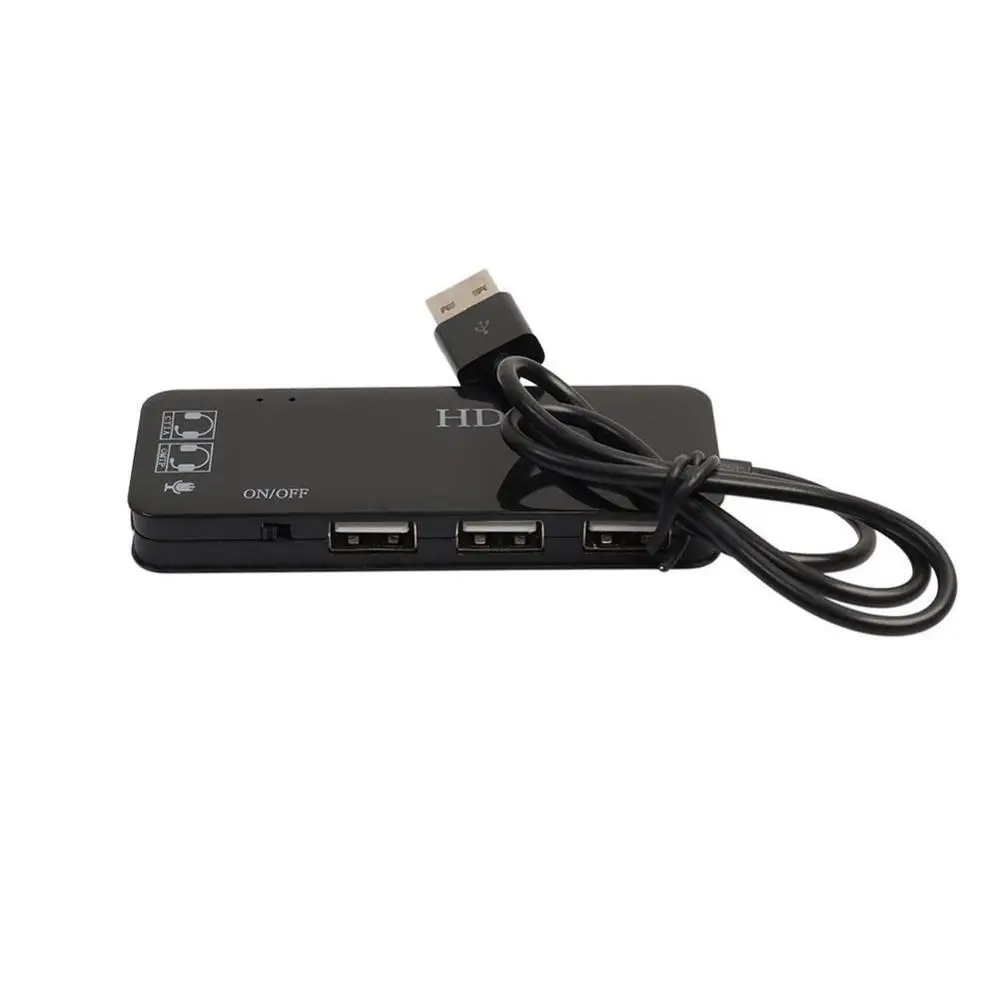Многофункциональный 3 порта USB 2,0 зарядное устройство концентратор с стерео наушниками и микрофоном W/7.1CH адаптер звуковой карты