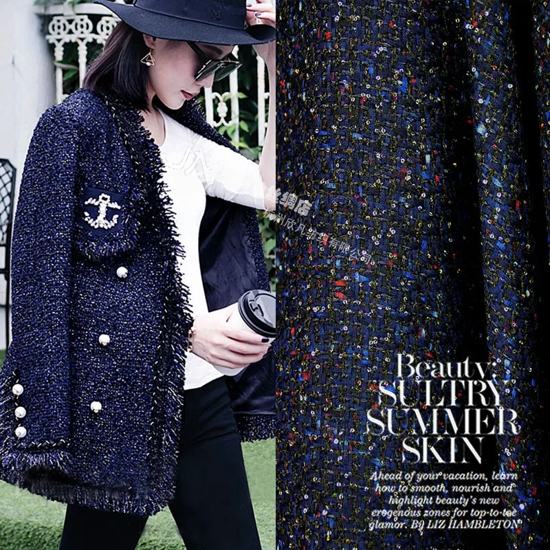 Высококачественная Шерстяная трикотажная осенне-зимняя модная куртка, юбка, костюм из ткани