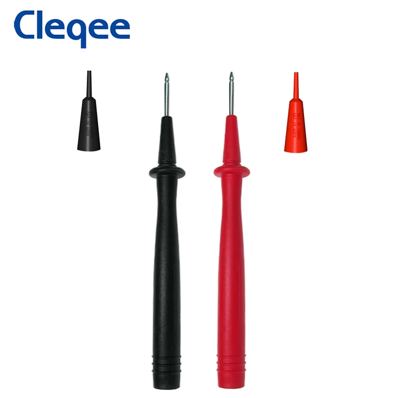 

Cleqee P8004 2 шт. мультиметр 2 мм тестовый зонд с разъемом 4 мм никелированная медная игла ПВХ оболочка 1000 в 10 А