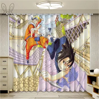 

New Arrival Naruto Curtains For Window Kids Living Room Bedroom Blind Cortinas Ultra-thin Micro Shading Home Drapes