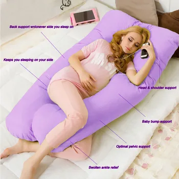 

New Maternity Pregnancy Boyfriend Arm Body Sleeping Pillow Case Covers Sleep U Shape Cushion Cover TP899