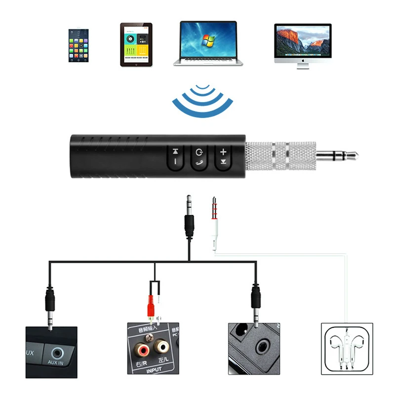 Bluetooth приемник 3,5 мм разъем беспроводной автомобильный Bluetooth адаптер AUX Bluetooth аудио передатчик Громкая связь вызов Авто музыкальные приемники