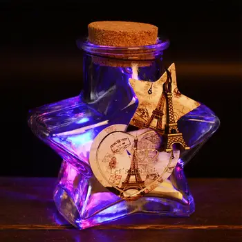 

Led Romantic Night Light Lucky Bottle Lamp With 16 Color Remote Valentine's Day Holiday Gift For Lover Girl Bedroom Decor