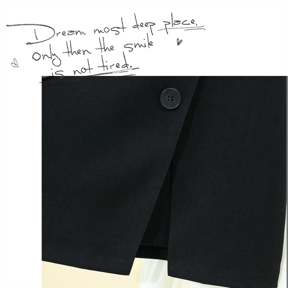 4xl хорошее качество плюс большой размер винтажные женские весна осень зима чистый цвет тонкие черные юбки с высокой талией женские K0206