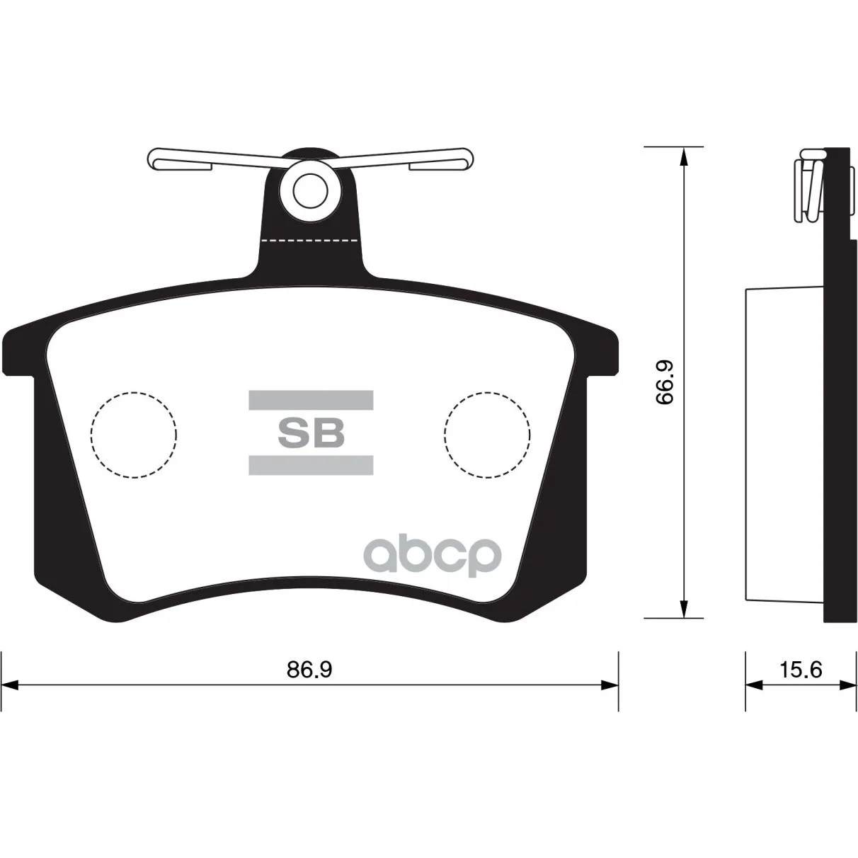 Колодки Тормозные Audi А100 8295/A4 9597/A6 9597/A8 9499 Задние Sangsin Brake Sp2050 Sangsin brake арт. SP2050