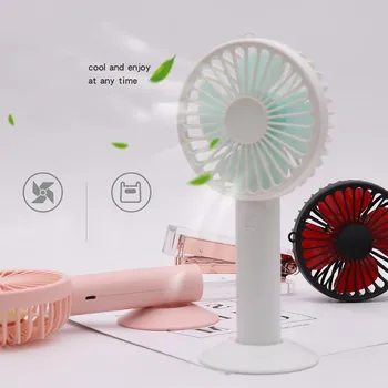 

New Arrival Electric Mini Fan Desktop Portable Hand Fan Usb Rechargeable 3-speed Wind Adjustable Summer Usb Fan Cooler 513#2