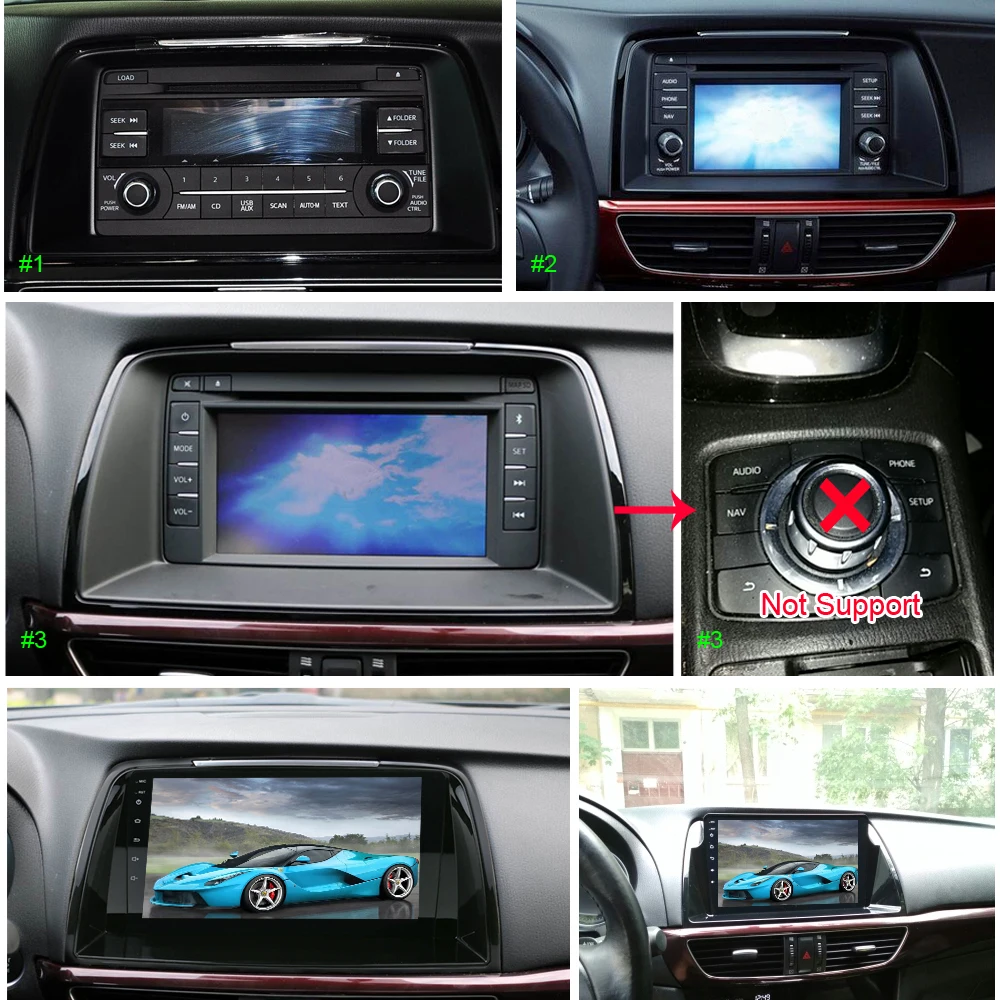 Perfect SINOSMART Support Native Parking System 1G/2G Car GPS Navigation Player for Mazda 6 Atenza/CX-5 32EQ DSP Processor 4G Optional 4