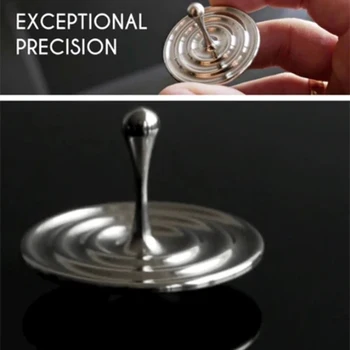 

Water Drop Hand-Twisted Gyro Stainless Steel Desktop Spinner Spinning Tops Gift Adults Fingertip Toy Kids Gift For Dropshipping