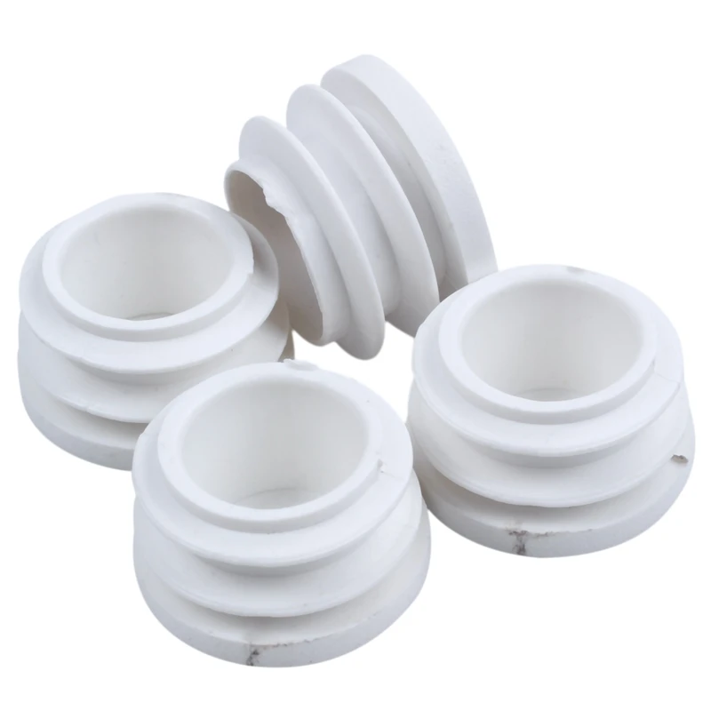 

4 Pcs 19mm Dia Plastic Blanking End Cap Tubing Pipe Inserts Bung White