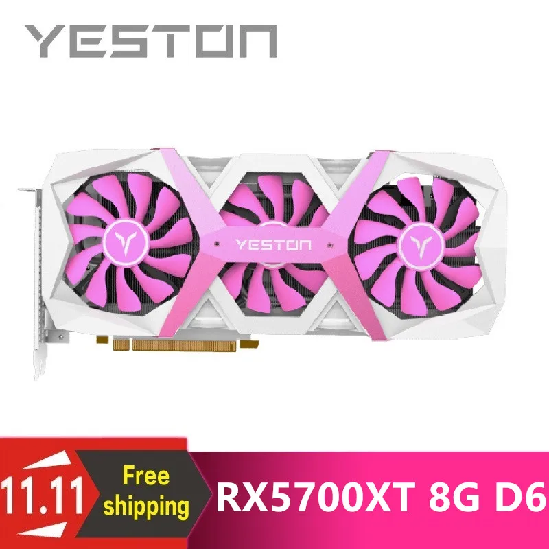 

Yeston Radeon RX5700XT GPU 8G/256bit/DDR6/7nm PCI Express x16 3.0 video gaming graphics card HDMI+3*DP for desktop