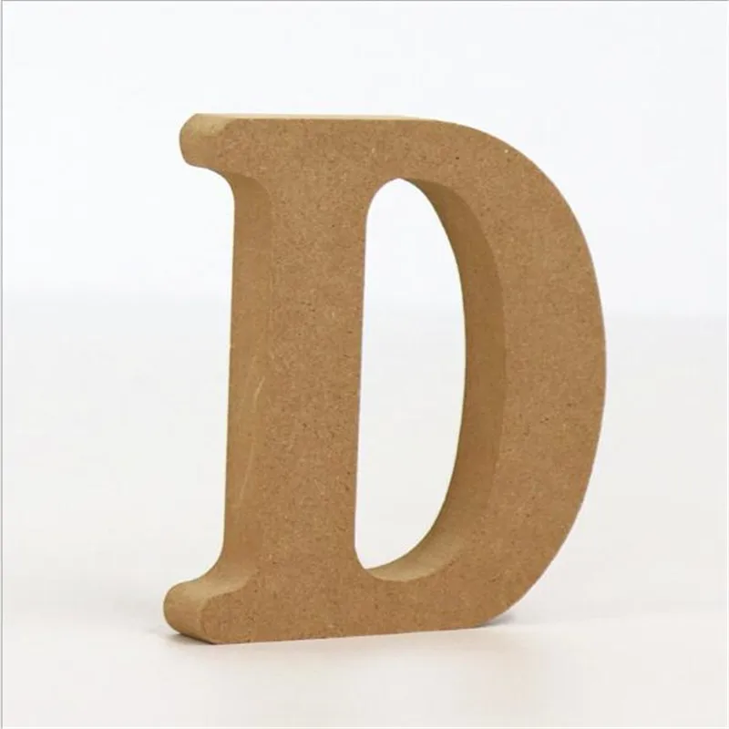 1 шт. 10X10 см деревянные буквы Английский алфавит DIY персональное имя Дизайн Искусство ремесло свободно стоящее сердце Свадебный домашний декор - Цвет: D