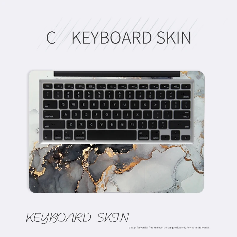 Black Marble Laptop Skin Notebook Sticker for macbook Air 11A1465 A1370 / A2179 / Pro Retina 13 A1502 A1425 Pro 13 A1278
