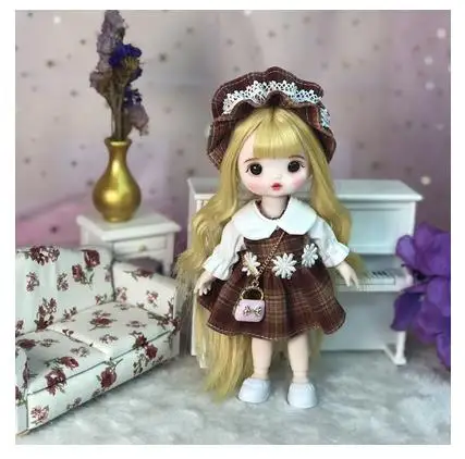 

16 см Blyth кукольные шарнирное тело модные игрушки BJD подарок с Туфли под платье парик Макияж