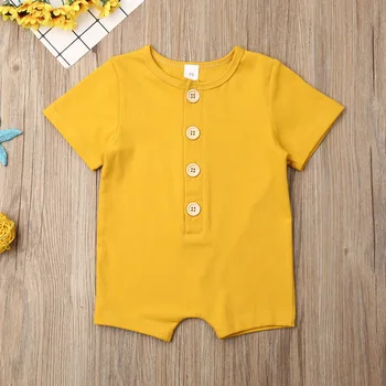 

2020 New Summer Baby Rompers Short Sleeve Cotton O-Neck Rompers 0-18M Cute Newborn Boys Girls Roupas de bebe Baby Clothes