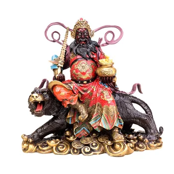 

MOZART The Statue Of Zhao Gongming Is Pure Copper The Whip The Statue Of Zhao Gongming Riding The Tiger, Large, about 38cm high