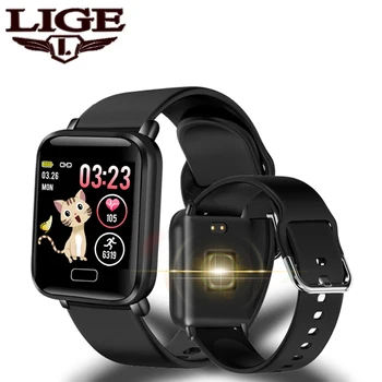 

LIGE New Fashion Smart Bracelet Pedometer-Heart-Rate Fitness-Tracker Monitor Wristband Sport Waterproof Smart Watch