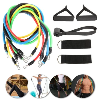 

11/12pcs Fitness Pull Rope Portable Practical TPE Stretch Arm Apparatus Removable Puller Chest Expander