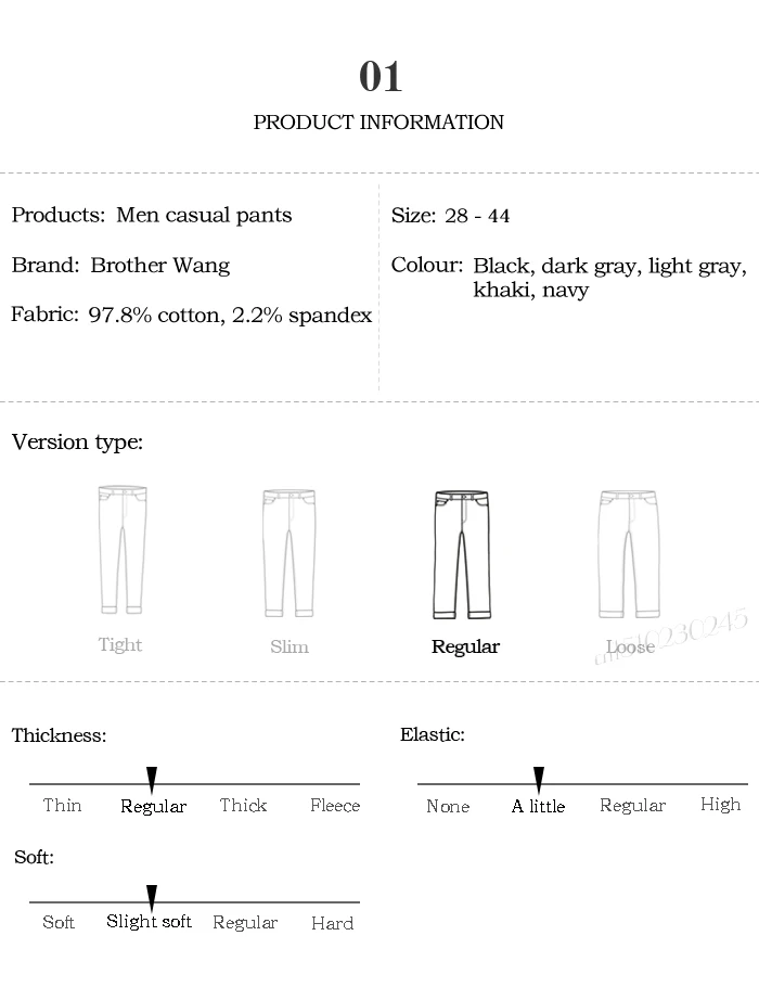 Классический стиль 5 цветов мужские деловые прямые деловые повседневные брюки хлопковые эластичные брюки мужской бренд хаки серый темно-синий