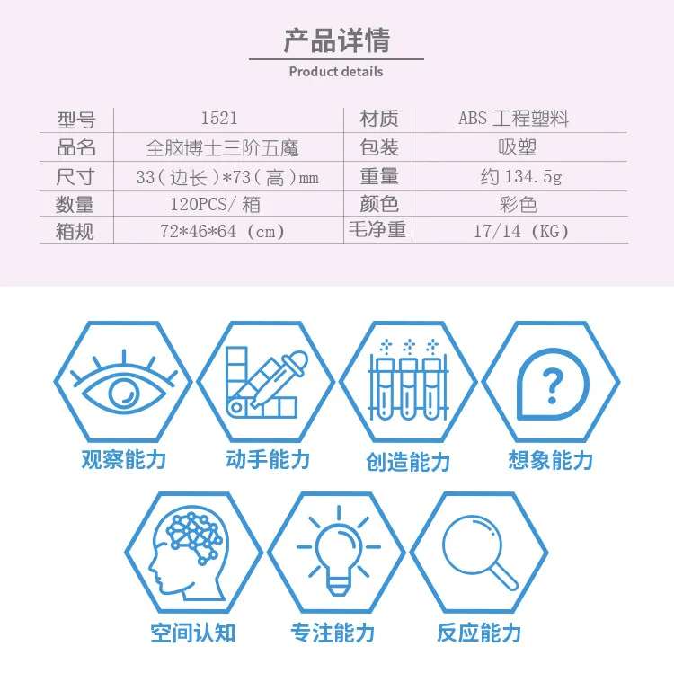 Yuxin Science целые мозги доктор пять магический куб предмет торговый центр/торговые центры магазин высокочастотный блистер 3-заказ пять маг