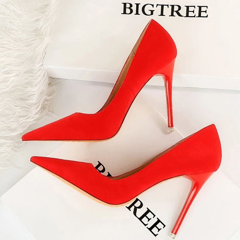 Shoes Suede Women Pumps New High Heels Fashion Sexy Party Shoes Stiletto Ladies Shoes Women Heels Plus Size 42 43
