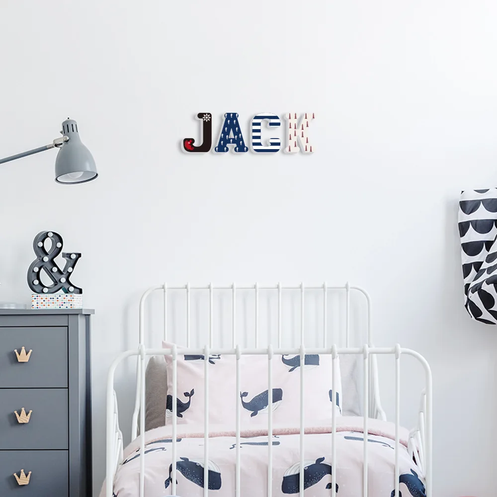 3D Children Marine Sailor Wall Sticker Letters