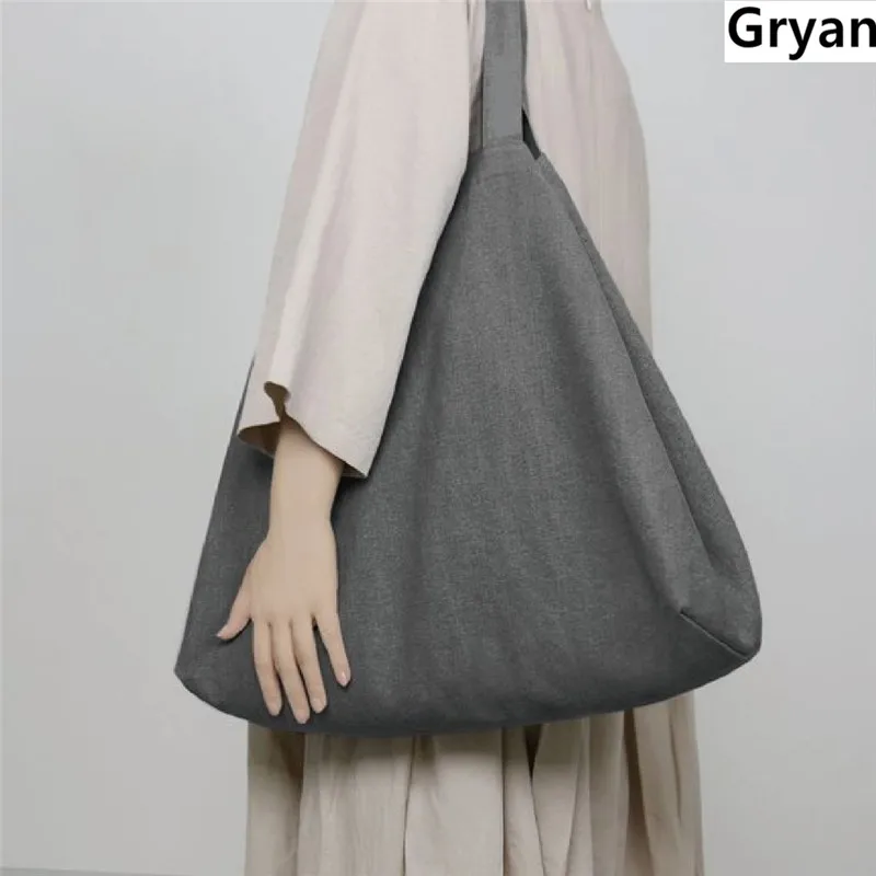 

Large ECO Fashion Durable Women Student Cotton Linen Single Shoulder Bag Shopping Tote Flax Big Canvas Shopping Bags