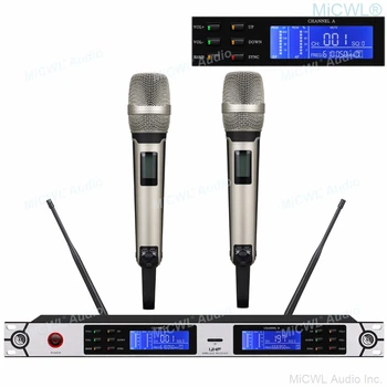 

High-end SKM9000 Dual Handheld Wireless Microphone System 200 Channel SKM 9000 Digital Karaoke Mike Sets