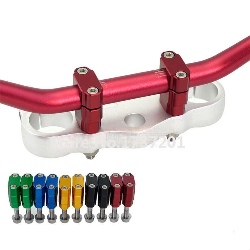 CRF250R 450 CR 125 250 KX125 250 KXF250 450 RMZ250 28 мм 1 1/8 CNC алюминиевый красный жир руль стояк Зажимы Бар M10 M12 крепление