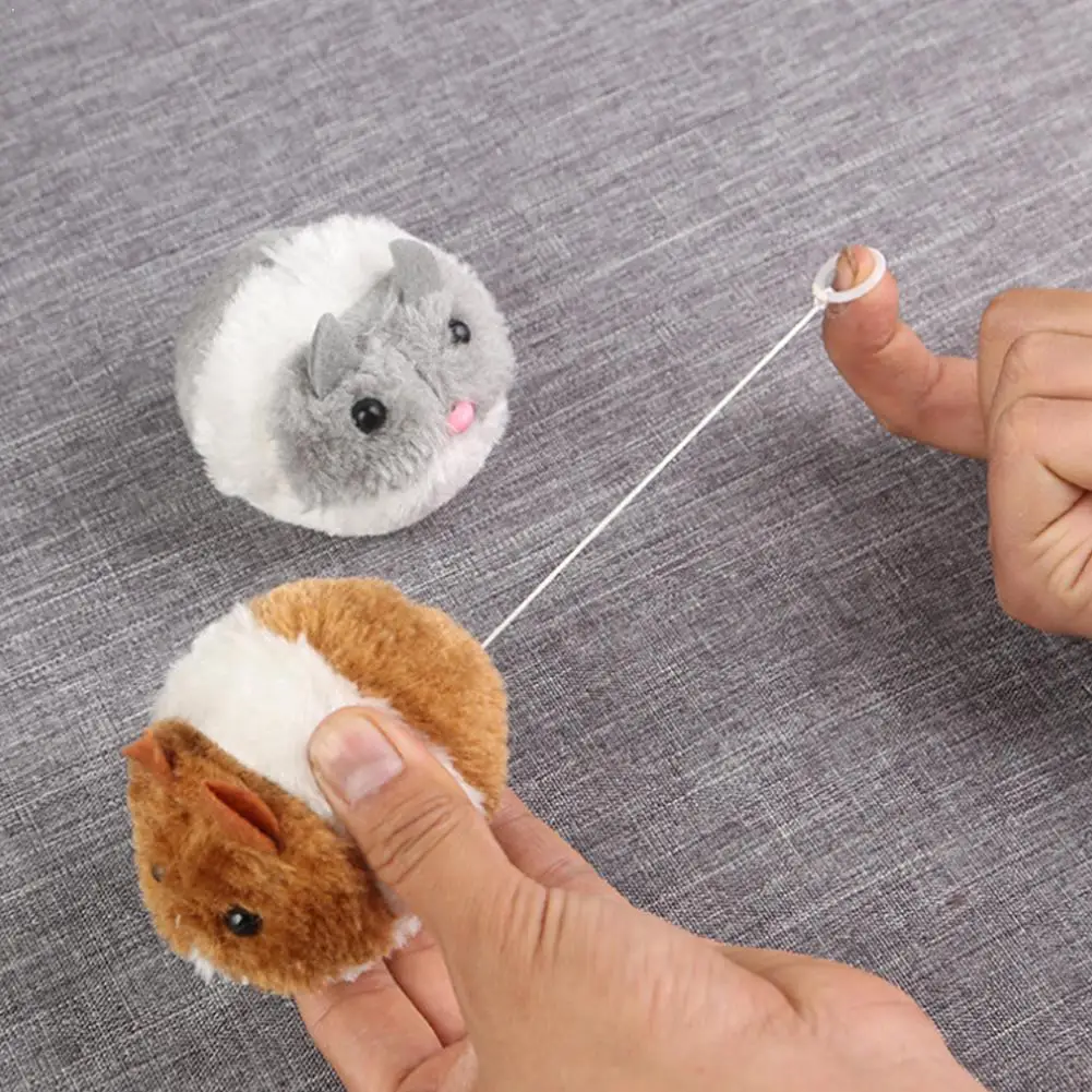 

Plush Vibration Cute Fat Mouse Pet Cat Toy Chasing Playing Random Color Squeaker T5A3